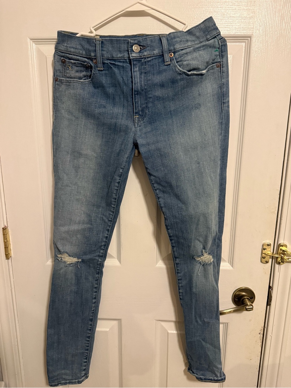 Polo by Ralph Lauren Light Wash Skinny Jeans with Knee Rips